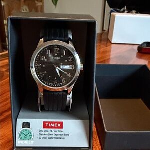 Timex Silver and Black Men's Watch